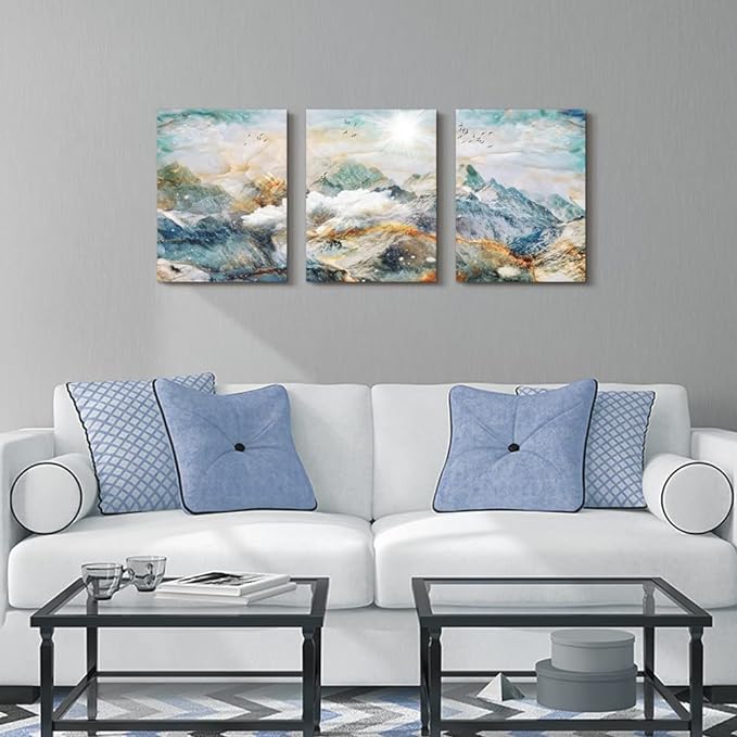 Set of four abstract paintings