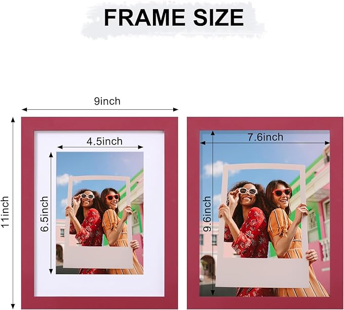 8x10 Picture Frame, Engineered Wood with Shatter Resistant Plexiglass