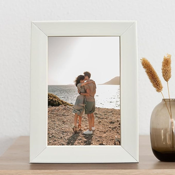 6 by 8 inch White Photo Frame