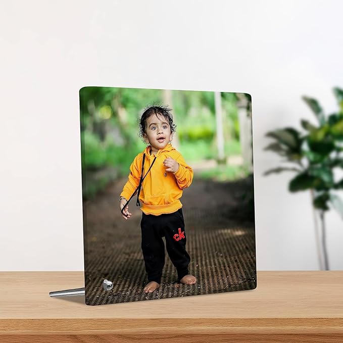 Personalized HD Clarity Acrylic Table Top Frameless Picture Photo Frame (4 x 6 Inches)