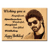 'Happy Birthday' Personalized Engraved Rectangular Wooden Photo Plaque Gift For Brother, Men, Boys , Boyfriend