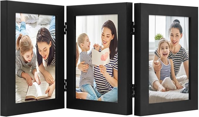 Three Picture Frame Hinged Photo Frame Folding Wedding Family Frames C ...