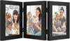 Three Picture Frame Hinged Photo Frame Folding Wedding Family Frames Collage with Glass