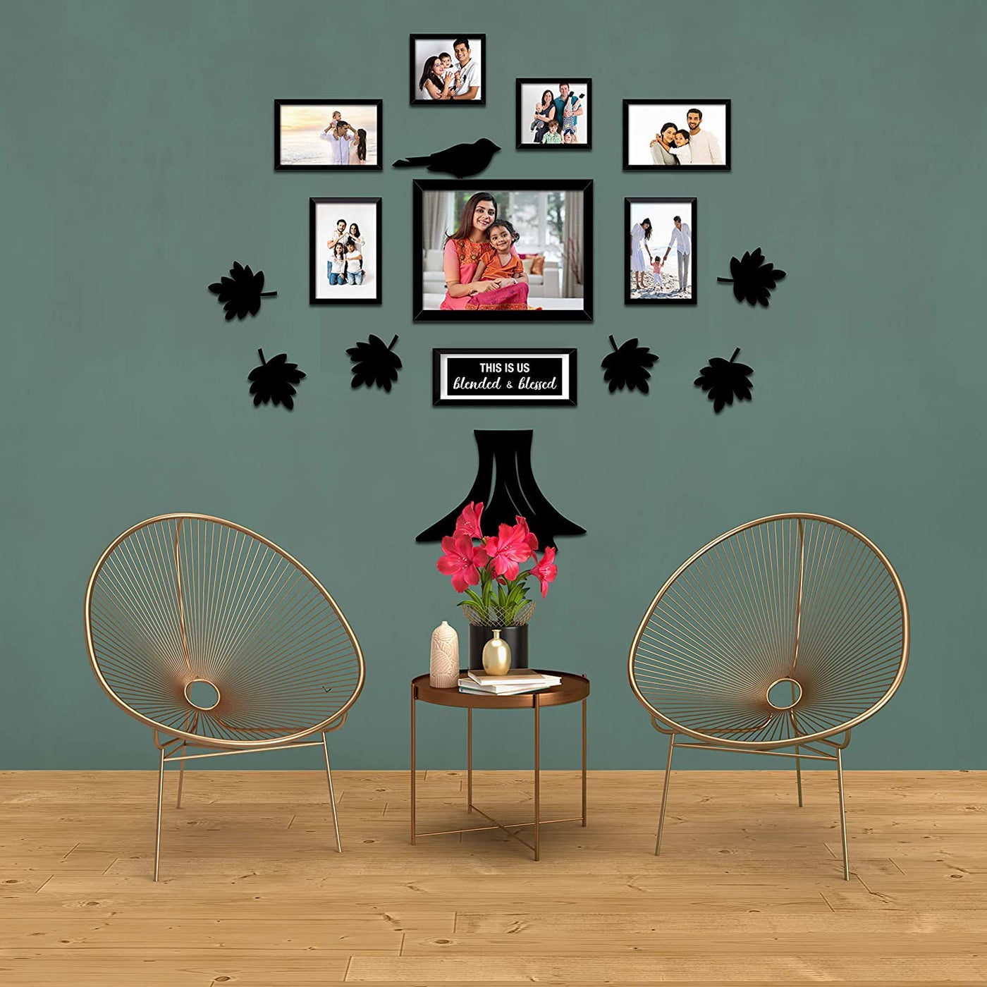 Family Tree Collage Photo Frames For Wall Decor Set