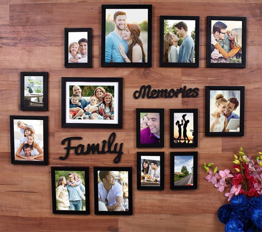 Family Memories Set Of 14 Individual Wall Photo Frame