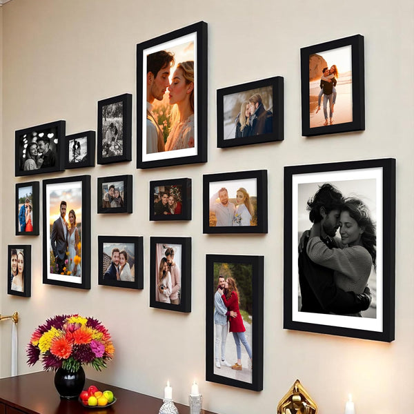 Premium Synthetic Italian Fiber Collage Wall Photo Frames