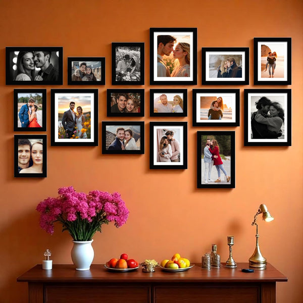 Premium Synthetic Italian Fiber Collage Wall Photo Frames
