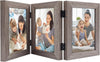 Three Picture Frame Hinged Photo Frame Folding Wedding Family Frames Collage with Glass