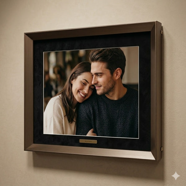 Antique Bronze Metal Photo Frame