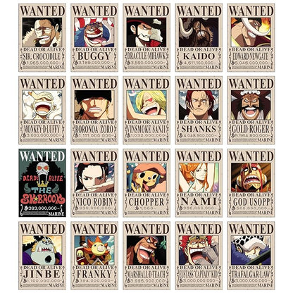 Pack of 20 Anime One Piece Poster Merchandise For Wall Decoration