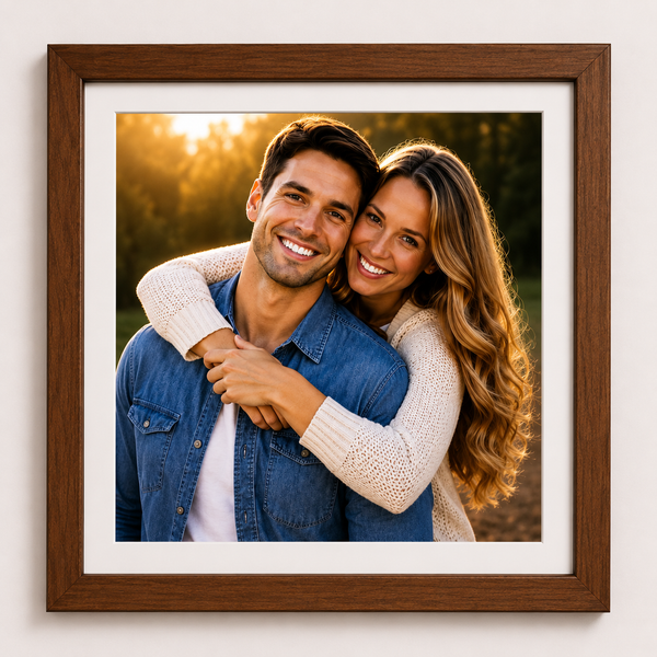Modern Flat Wooden Photo Frame | Custom Wall Picture Frame Online