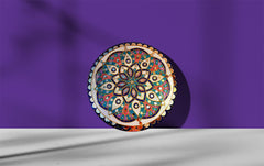 Beautiful Round Shape Lippan Art Handmade Plates