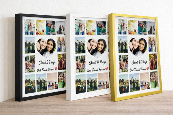 Birthday Photo Frame for Best Friend – Personalized Friendship Collage Frame