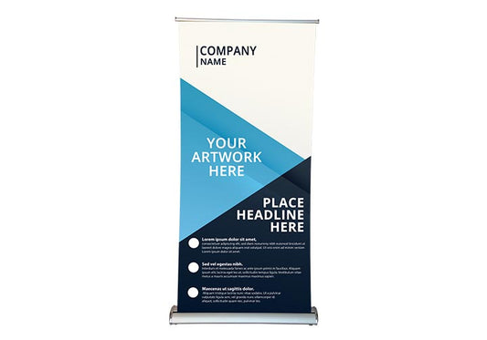 Deluxe Wide Base Single Screen Roll Up Banner Stands