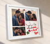 Custom Birthday Photo Frame for Wife – Romantic Memory Collage Gift