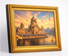 Premium Golden Architectural Cityscape Wall Art Frame Decor