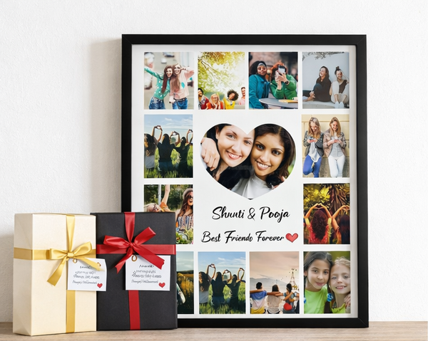 Birthday Photo Frame for Best Friend – Personalized Friendship Collage Frame
