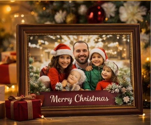 Christmas Picture Frames with Photos