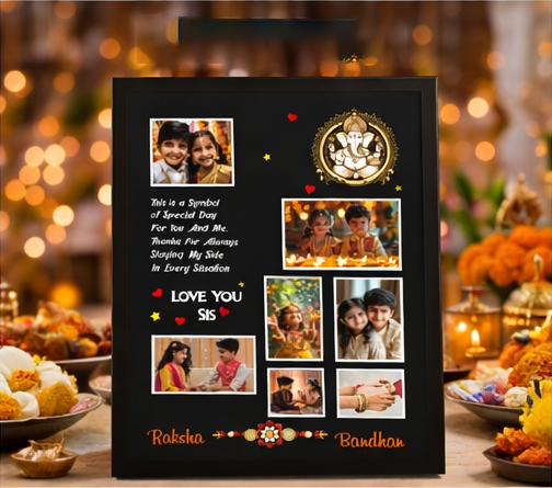 Personalized Raksha Bandhan Brother Sister Photo Frame Gift
