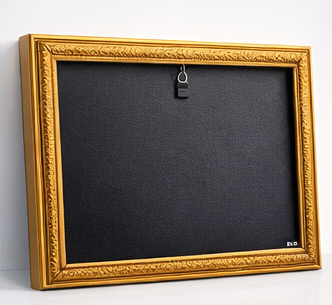 Premium Golden Architectural Cityscape Wall Art Frame Decor