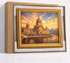 Premium Golden Architectural Cityscape Wall Art Frame Decor