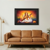 Premium Golden Framed Goddess Saraswati Wall Art for Home Decor