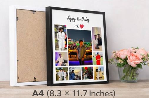 Personalized Happy Birthday Photo Collage Frame