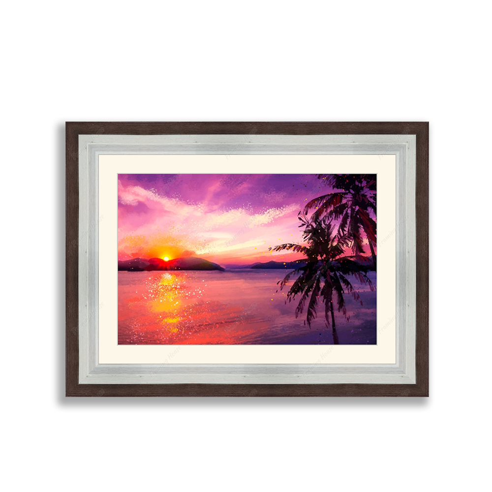 White Brown 1 inch Frame