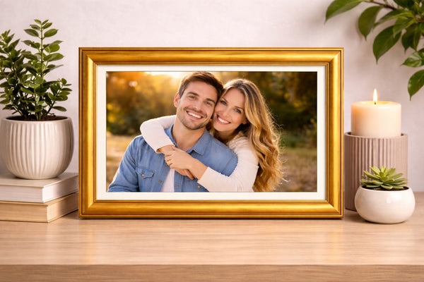 Golden Plain Pure Wood Frame