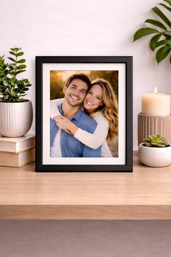 Black Mat Pure Wood Frame