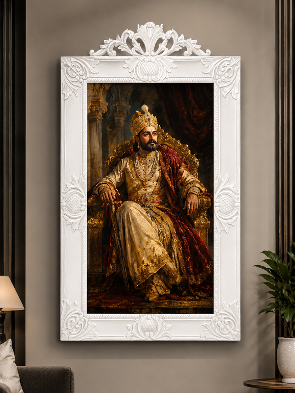 Victorian Royal Silver Photo Frame | Premium Ornate Wall Hanging Picture Frame