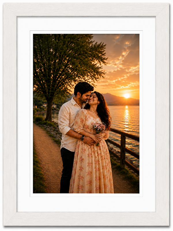 Slim Wooden 2 Inch Photo Frame