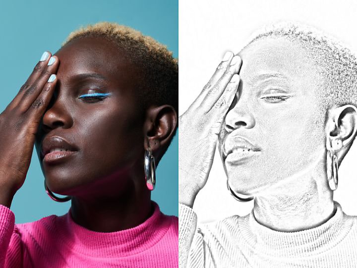 Covert Draw photo to sketch , picture to sketch , photo to pencil sketch ...