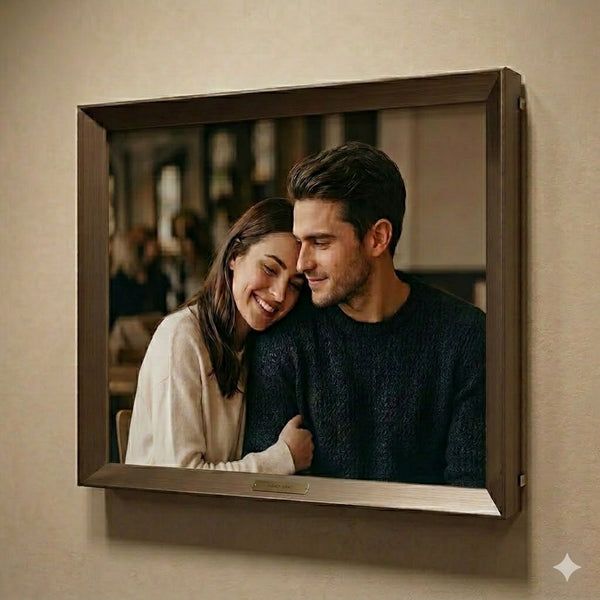 Antique Bronze Metal Photo Frame