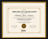 Executive Certificate Display Frame | Premium Wall-Mounted Degree & Diploma Frame with Crystal Clear Acrylic
