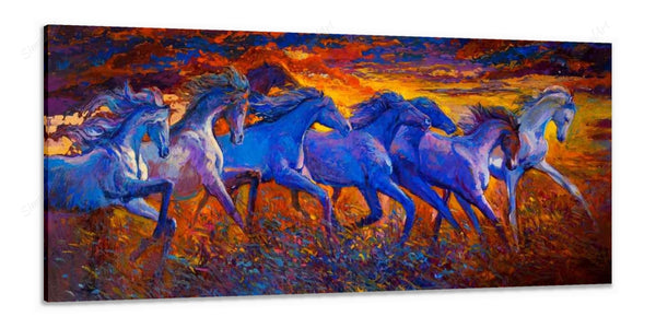 7 Horses Painting In Bedroom