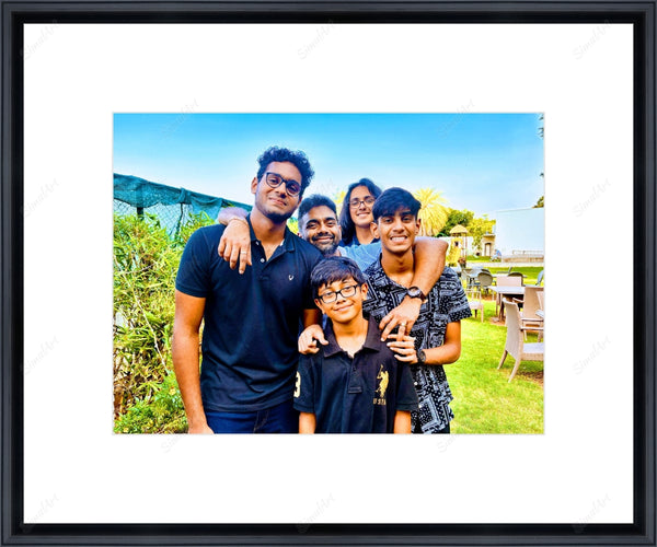 Framed print with mat & glazing