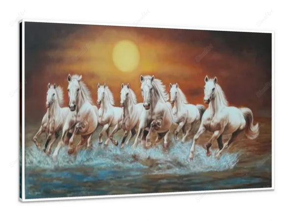 7 Horses Painting In Bedroom