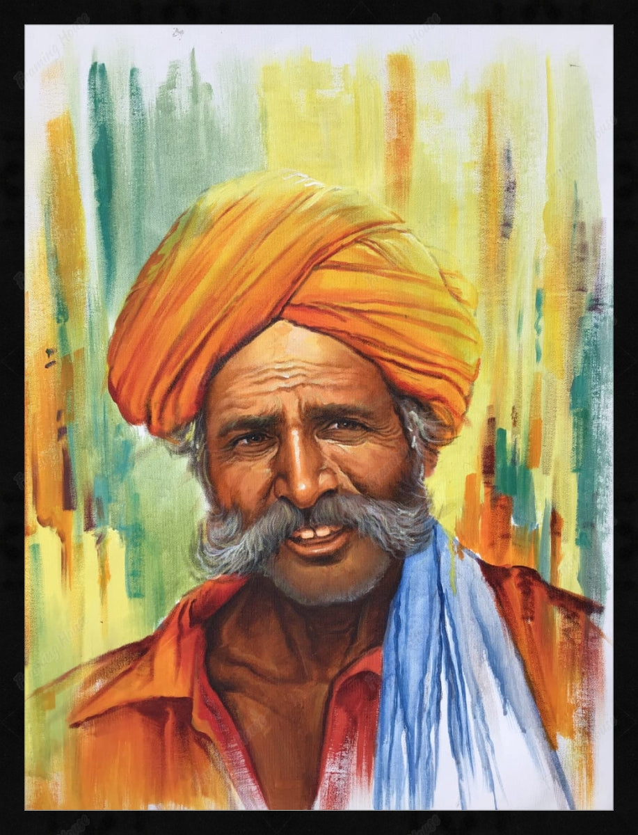 Indian village handmade painting