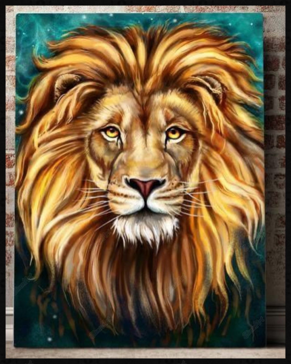 Modern art Lion  handmade paintings