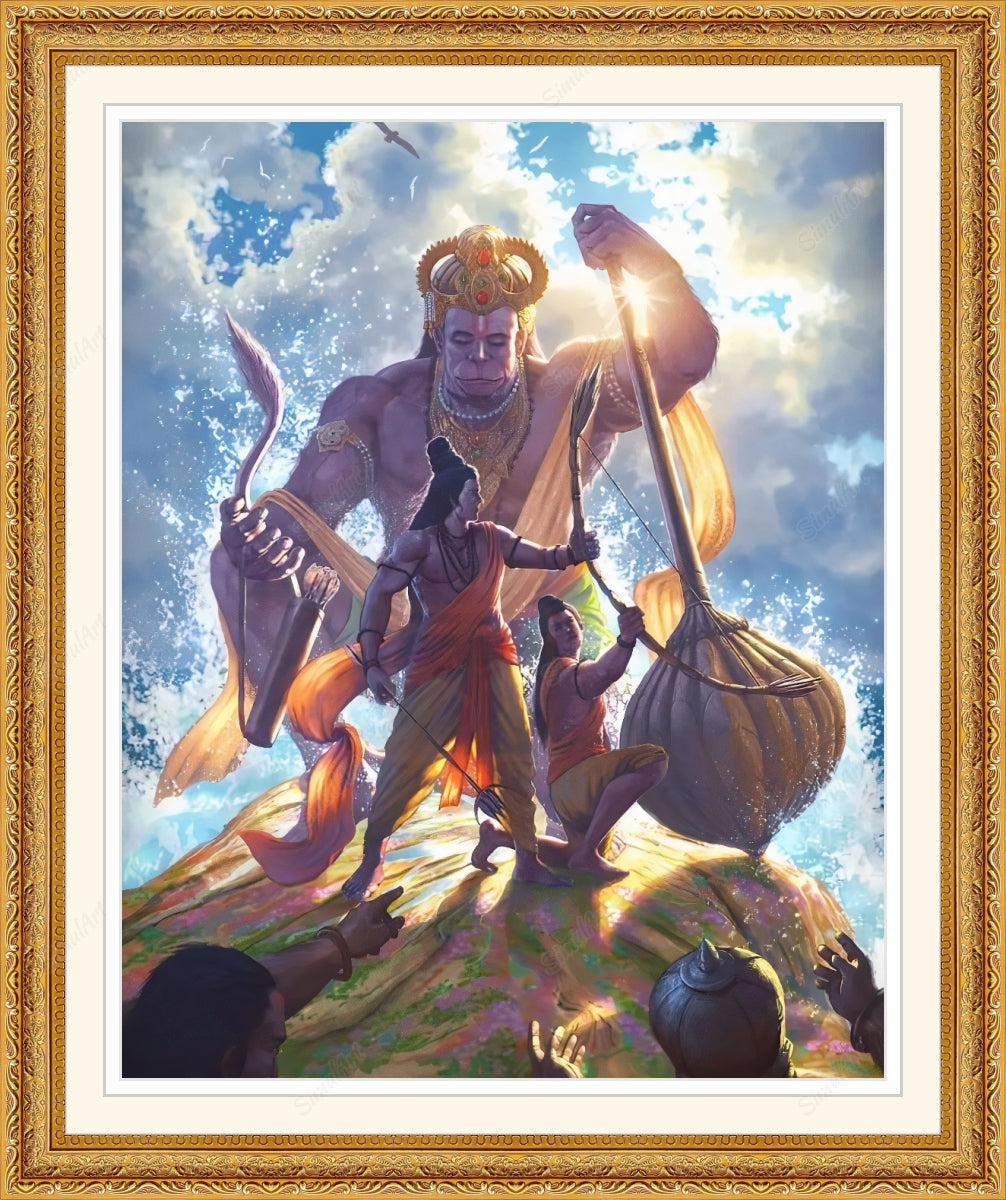 ram hanuman painting