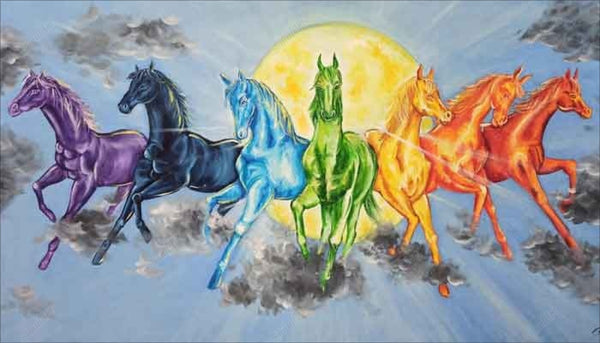 7 Horses Painting In Bedroom