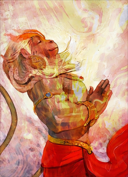 Lord Hanuman Ji Canvas Painting