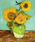 Vase with Twelve Sunflowers