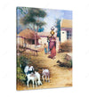 Village Watercolor Painting