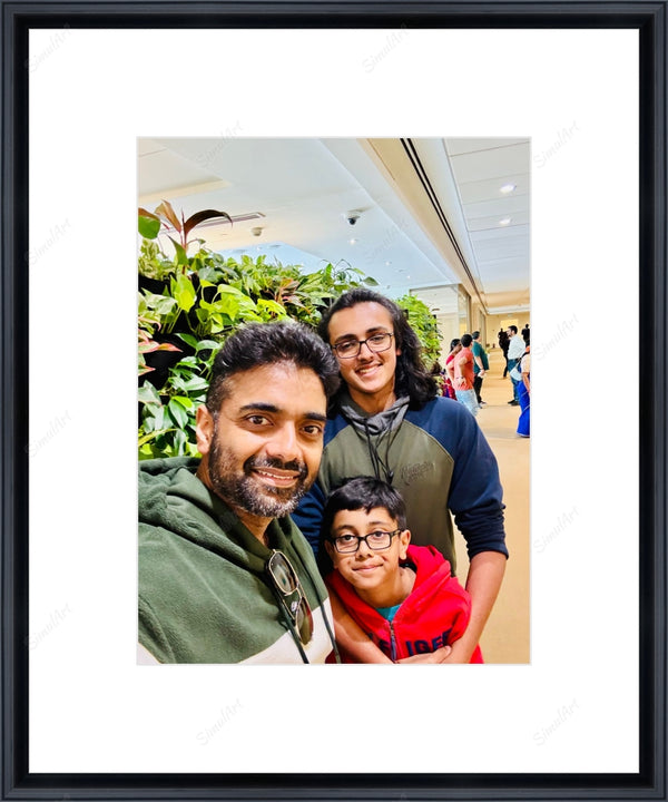 Framed print with mat & glazing
