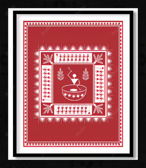 Warli Painting On Canvas