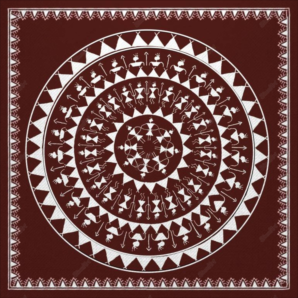 Warli Painting On Canvas