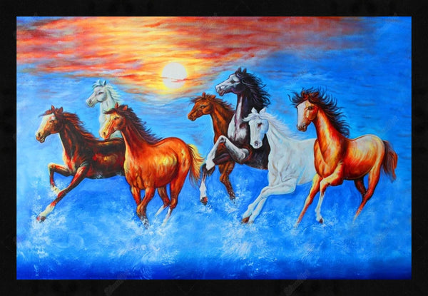 7 Running Horses Painting Vastu