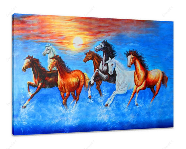 7 Running Horses Painting Vastu